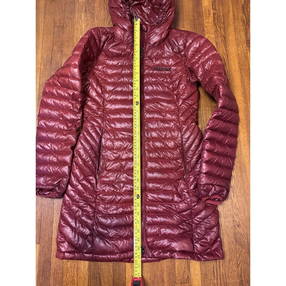 MARMOT WOMEN'S SONYA DOWN PARKA E78820 700 Fill Down Puffer Maroon sz XS Jacket - Picture 2 of 8